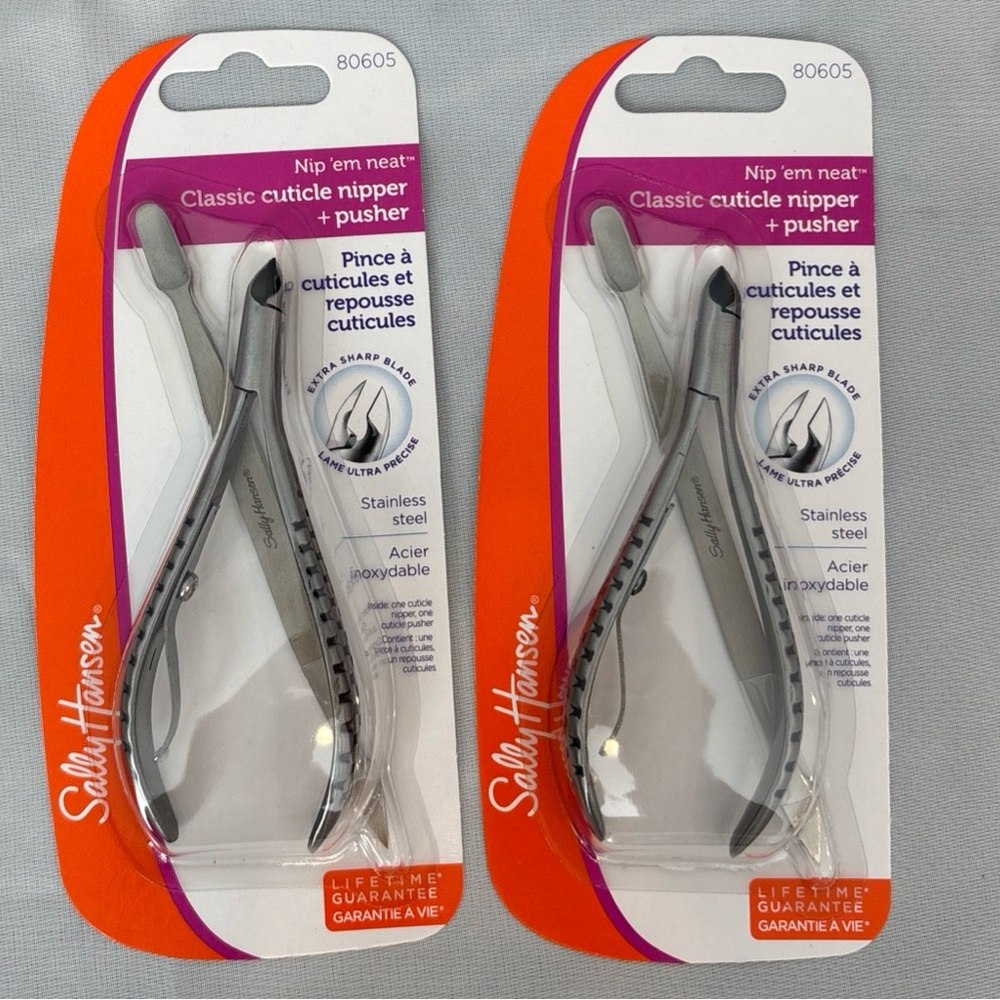 Sally Hansen Classic Cuticle Nipper & Pusher - 2 pack